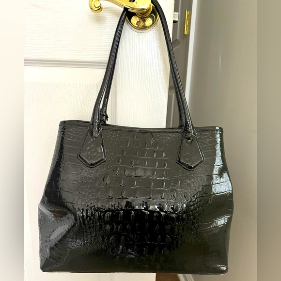 Brahmin Medium “Julian” Croc-Embossed Leather Bag - Picture 3 of 16